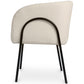 Chaise de salle à manger en bouclette fausse fourrure Tapissée - Boucles Blanches - James