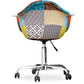 Office Chair with Armrests - Desk Chair with Wheels - Upholstered in Patchwork - Patty - gallery 8