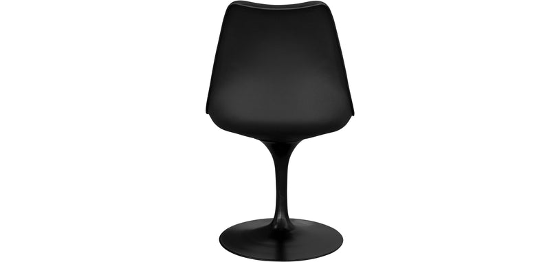 Sedia Tulipan nera con cuscino