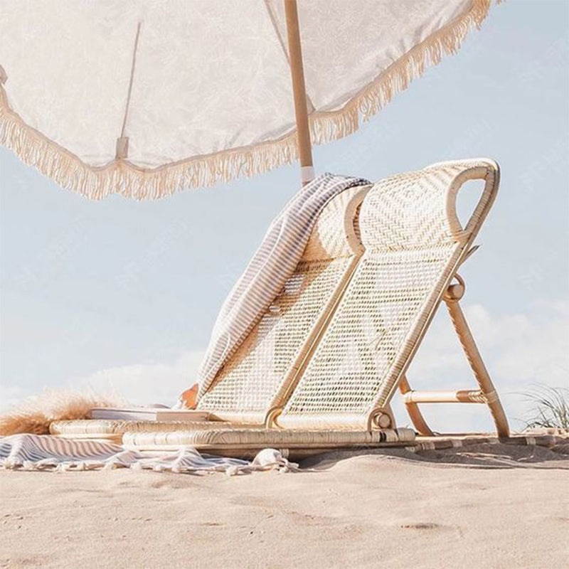 Sun Lounger Natural Rattan – Reclinable for Garden, Terrace & Beach – Chenai - gallery 10