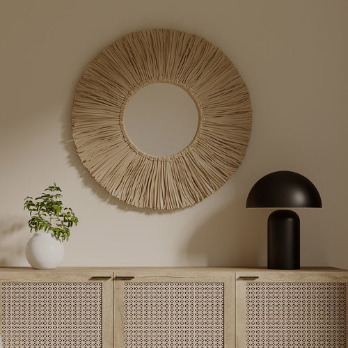 Wall Mirror - Boho Bali Round Design (60 cm) - Grel