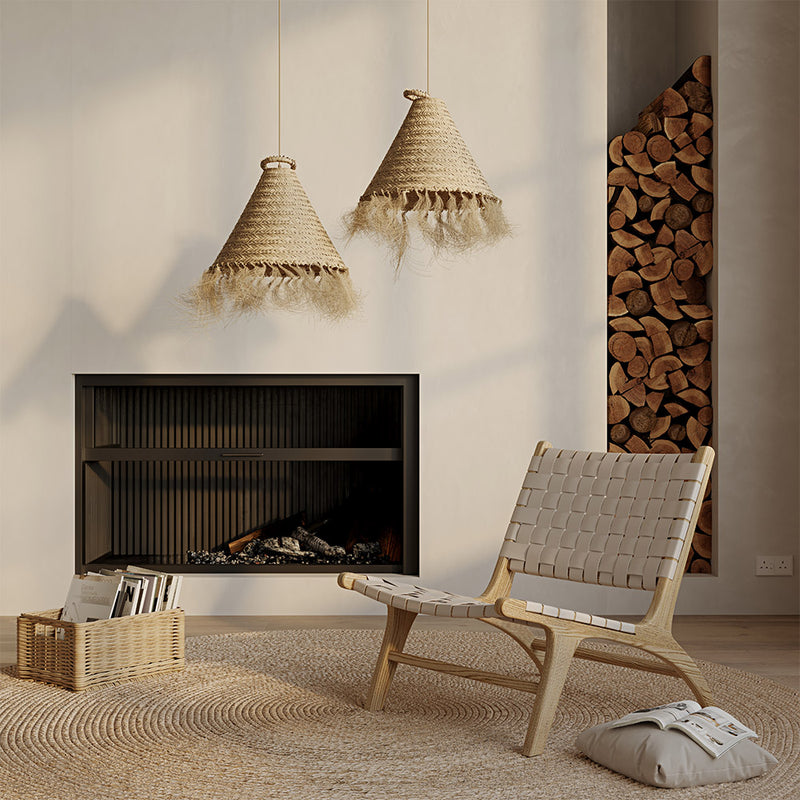 Esparto Ceiling Lamp - Boho Bali Design Hanging Lamp - Pitse - gallery 8