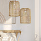 Lampe de plafond en rotin - Lampe suspendue stile Boho Bali - Lian