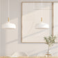 Plafondlamp van zwart metaal en hout