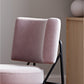 Velvet Upholstered Armchair - Light Pink - Jerna