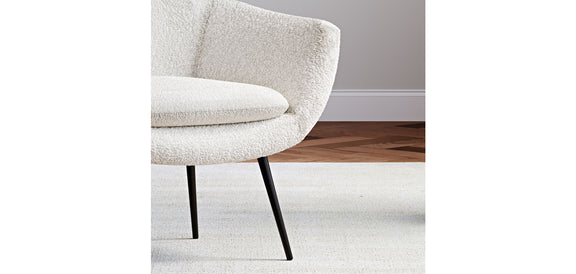 Armchair with Armrests - Upholstered in Boucle Fabric - Eila - gallery 8