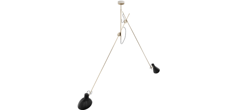 Lampe de plafond à bras articulés - Lampe suspendue - 2 bras - Pats