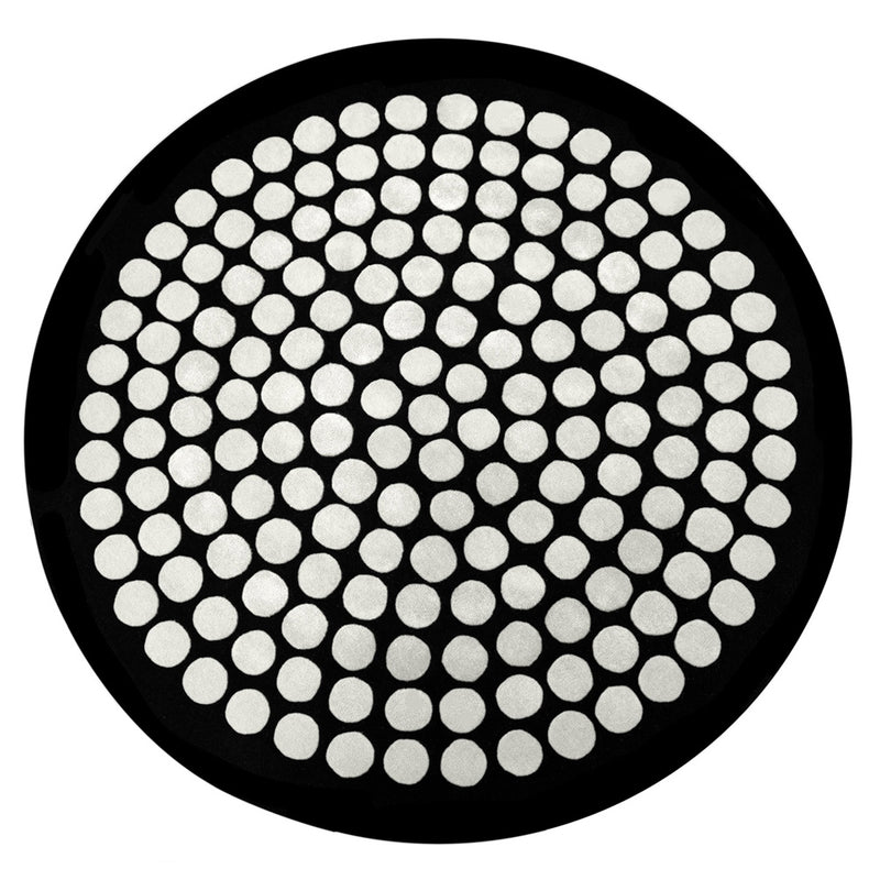 Round Rug Wool – Geometric Design – 68 cm – Yoler