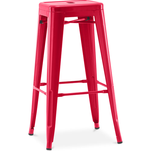 Taboret barowy - Design industrialny - Stal - 76cm - Stylix