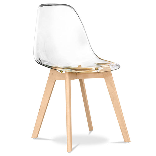 Transparent dining chair - Scandinavian style - Lucy