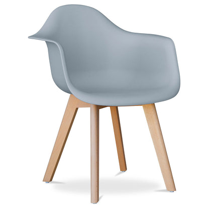 Dining chair with armrests - Scandinavian style - Dominic
