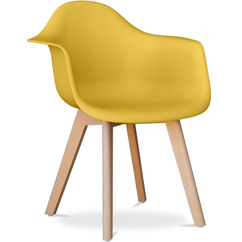 Chaise de salle à manger avec accoudoirs - Style scandinave - Dominic