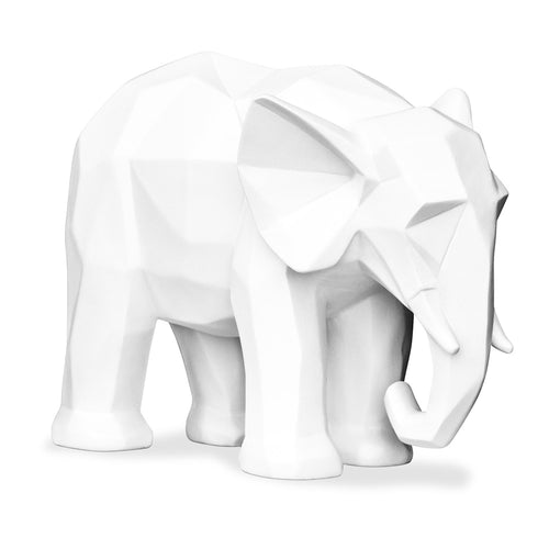 Decorative elephant figure - Matte white - Fann