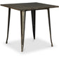Square Dining Table - Industrial Design - Wood and Metal - Stylix