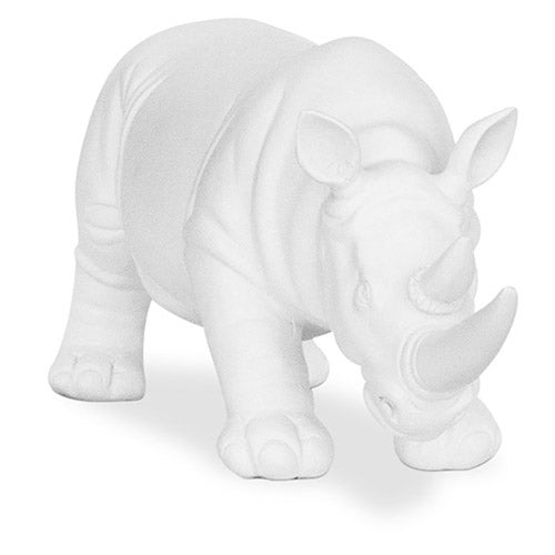 Decorative Rhinoceros Figurine - Matte White - Rhyn