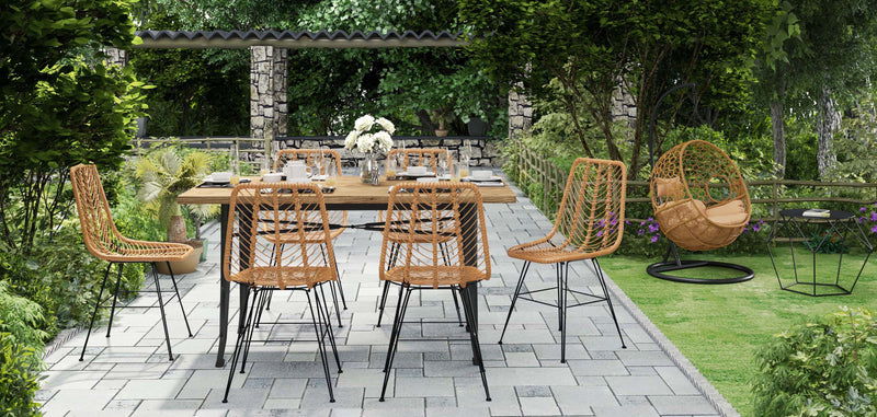 Table à manger rectangulaire - Design industriel - Bois - Troy