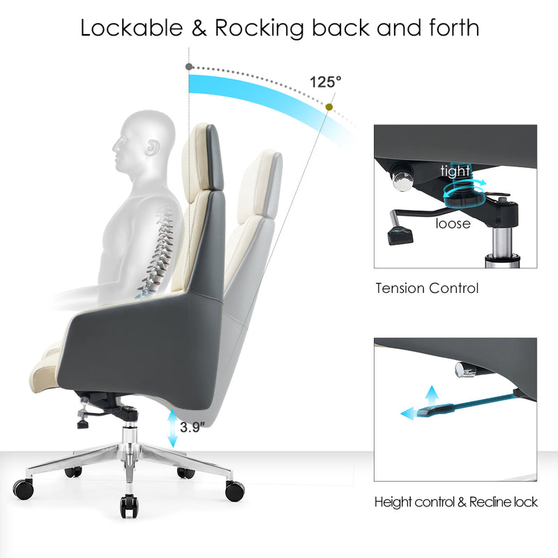 Ergonomic Office Chair with Wheels and Armrests - Series