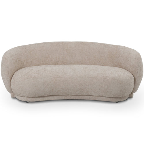 Curved Contemporary Style Design Sofa Upholstered in Chenille - 3 Seater - Curvy - gallery 2