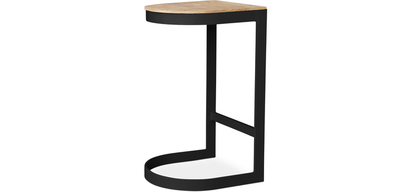Industrial stool in metal and wood 60cm - Lia