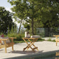 Outdoor Armchair and Outdoor and Garden Table Set - Wood - Alana