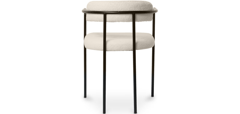 Silla de comedor tapizada - Bouclé blanco - Garne