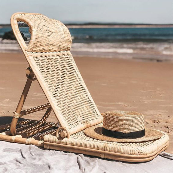 Sun Lounger Natural Rattan – Reclinable for Garden, Terrace & Beach – Chenai - gallery 8