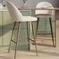 Stool Upholstered in Bouclé Fabric - Scandinavian Design - 76 cm - Evelyne