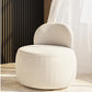 Fauteuil Design En Bouclette Fausse Fourrure Tapissée - Boucles Blanches - Melanie