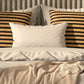 Square Boho Bali Cushion, Raffia, cover + filling - Charlotte