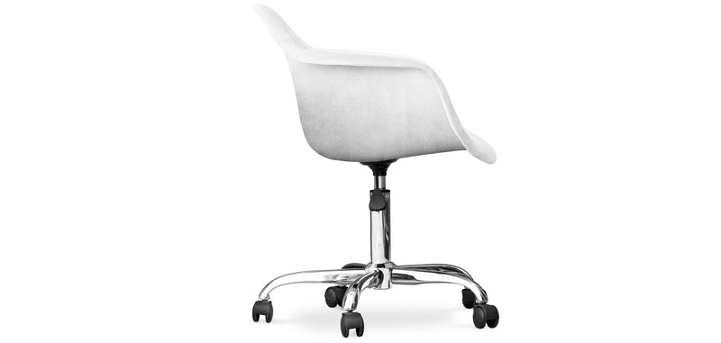 Chaise de bureau avec accoudoirs - Chaise de bureau pivotante avec roulettes - Grev