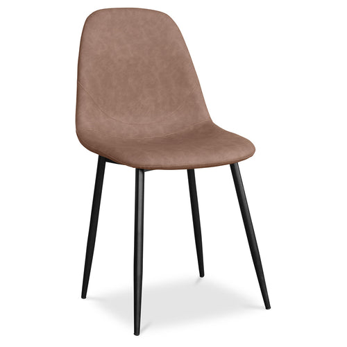 Dining chair - Upholstered in faux leather - Faby