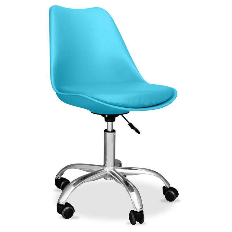 Chaise de bureau avec roulettes - Chaise de bureau pivotante - Tulip