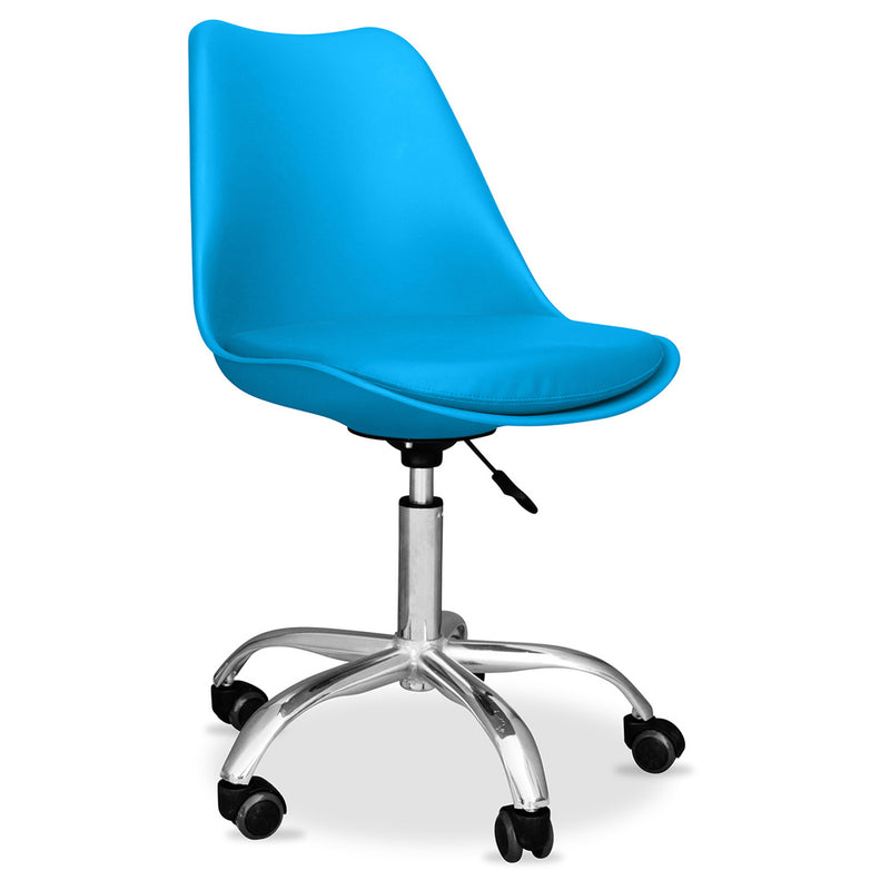 Chaise de bureau avec roulettes - Chaise de bureau pivotante - Tulip