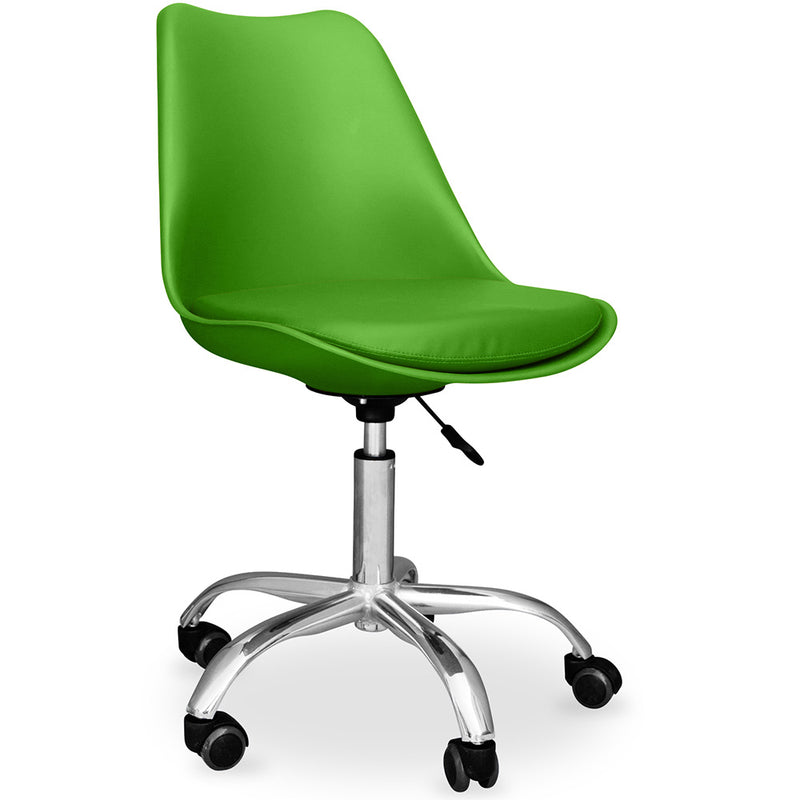 Chaise de bureau avec roulettes - Chaise de bureau pivotante - Tulip
