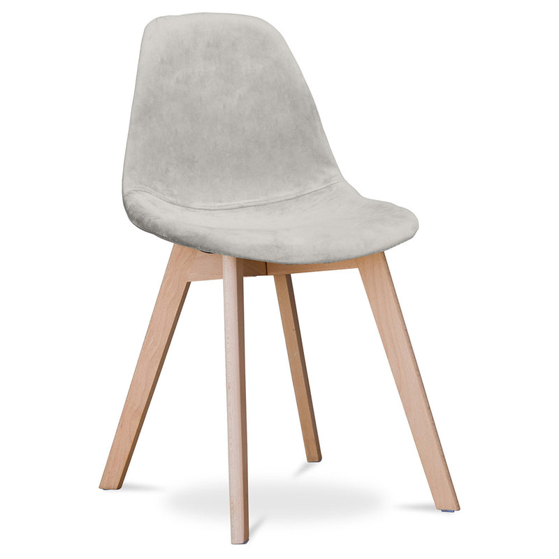 Chaise de salle à manger en tissu - Style scandinave - Denisse