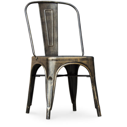 Silla de comedor de metal con diseño industrial Tolix, estructura cuadrada de acero, para uso interior y exterior, nueva edición