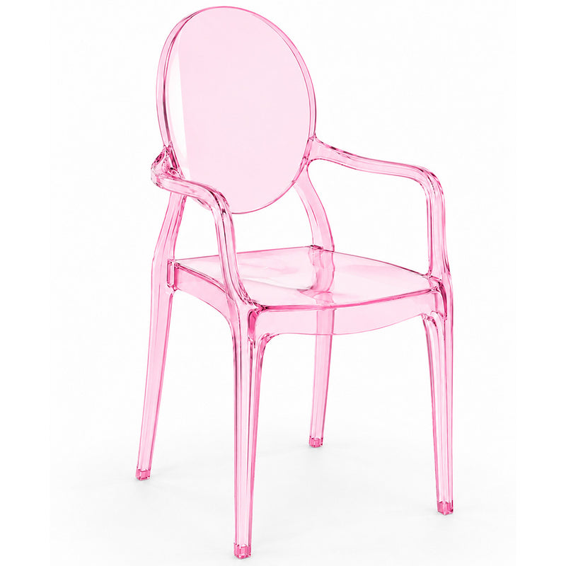 Przezroczyste krzesło do jadalni - Design z podłokietnikami - Victoria Queen