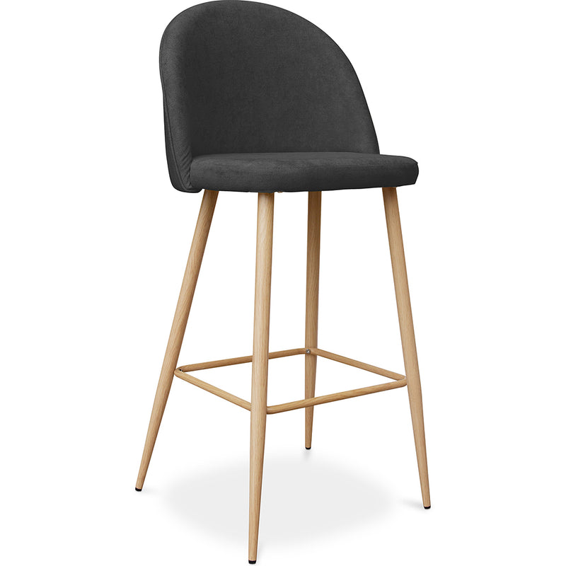 Tabouret tapissé en tissu - design scandinave - 73cm - Evelyne