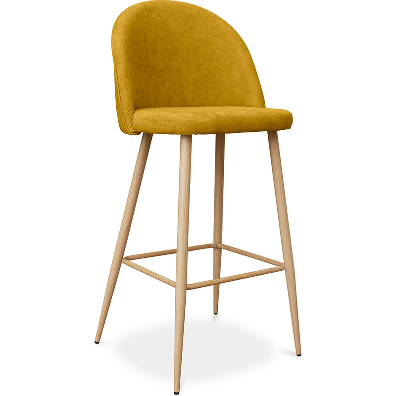 Tabouret tapissé en tissu - design scandinave - 73cm - Evelyne