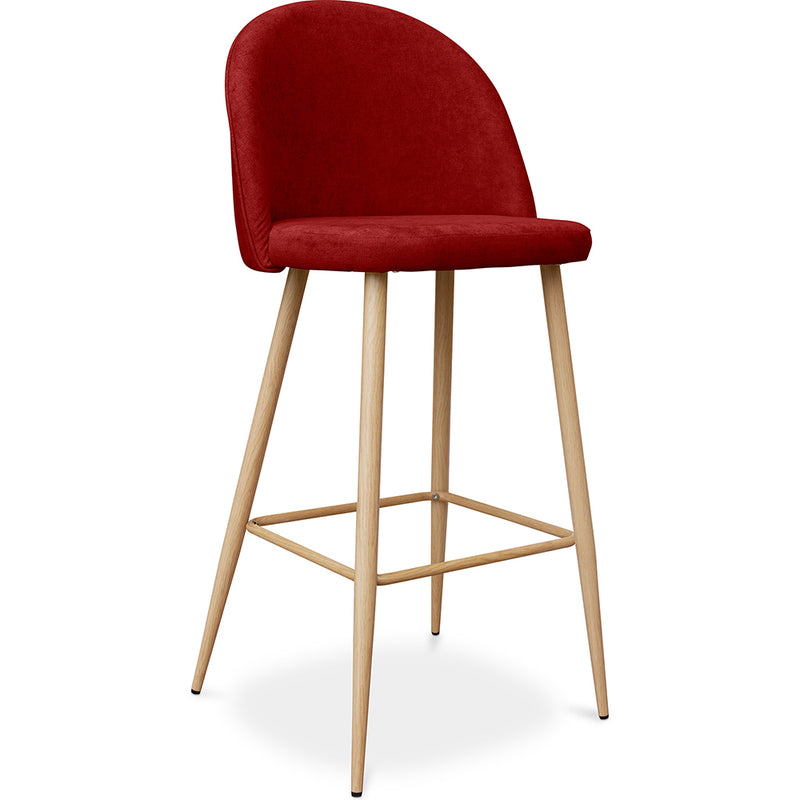 Tabouret tapissé en tissu - design scandinave - 73cm - Evelyne