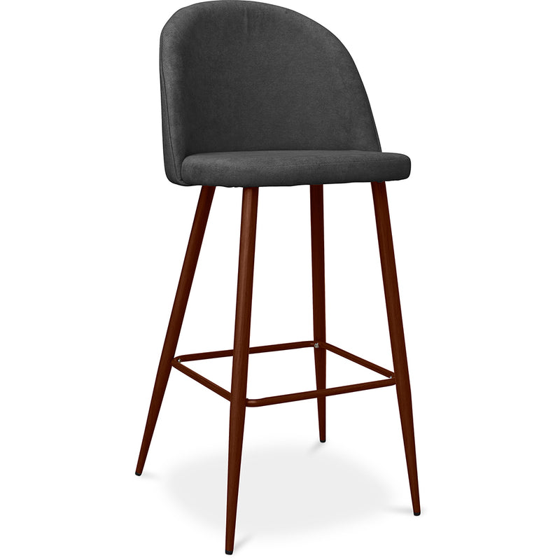 Tabouret rembourré en tissu - Design scandinave - 73cm - Evelyne