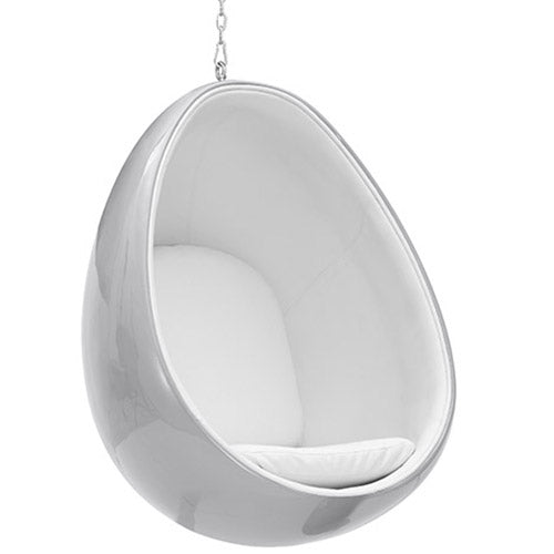 Fauteuil Suspendu Design en Forme d'Oeuf - Revêtu de Tissu - Eny