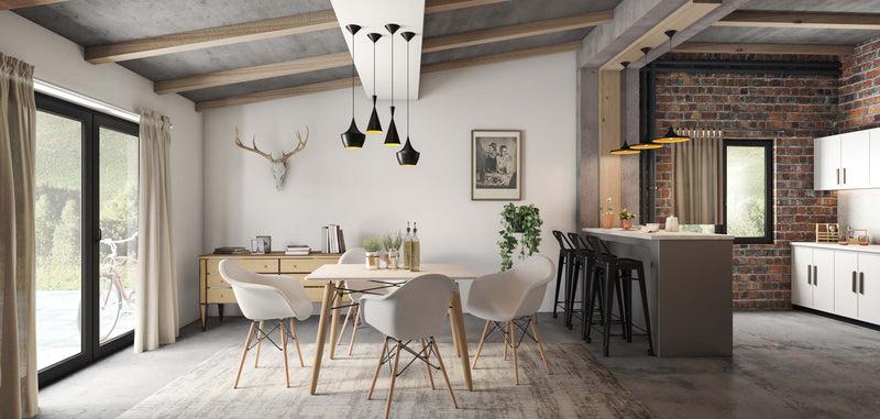 Pack of 3 Pendant Ceiling Lamps - Industrial Design - Extensive - gallery 9