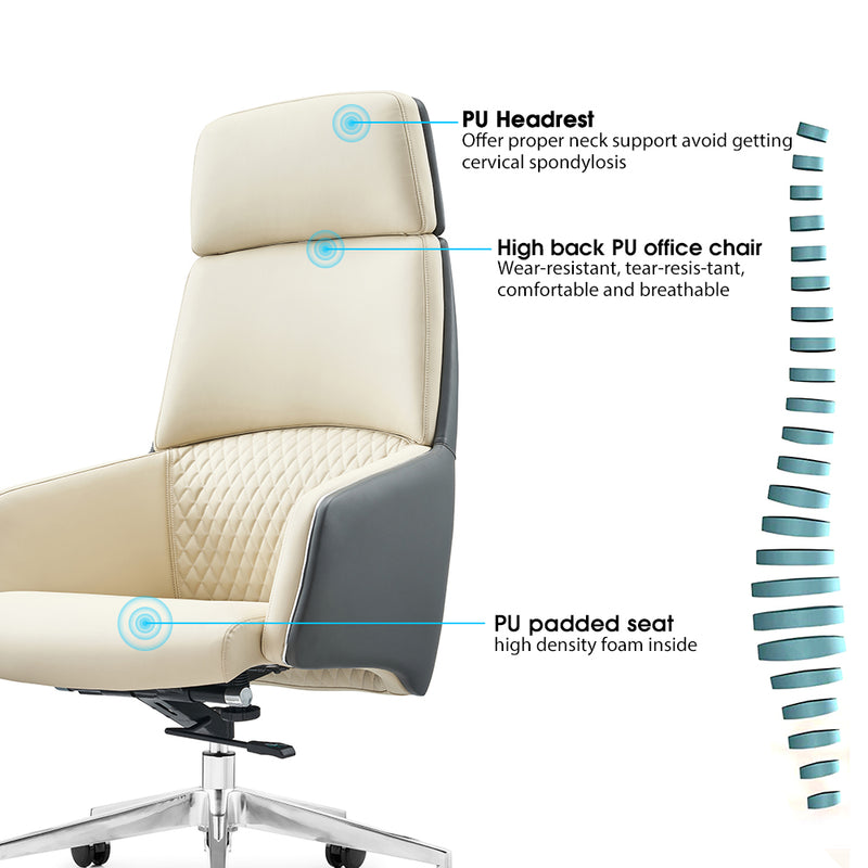 Ergonomic Office Chair with Wheels and Armrests - Series