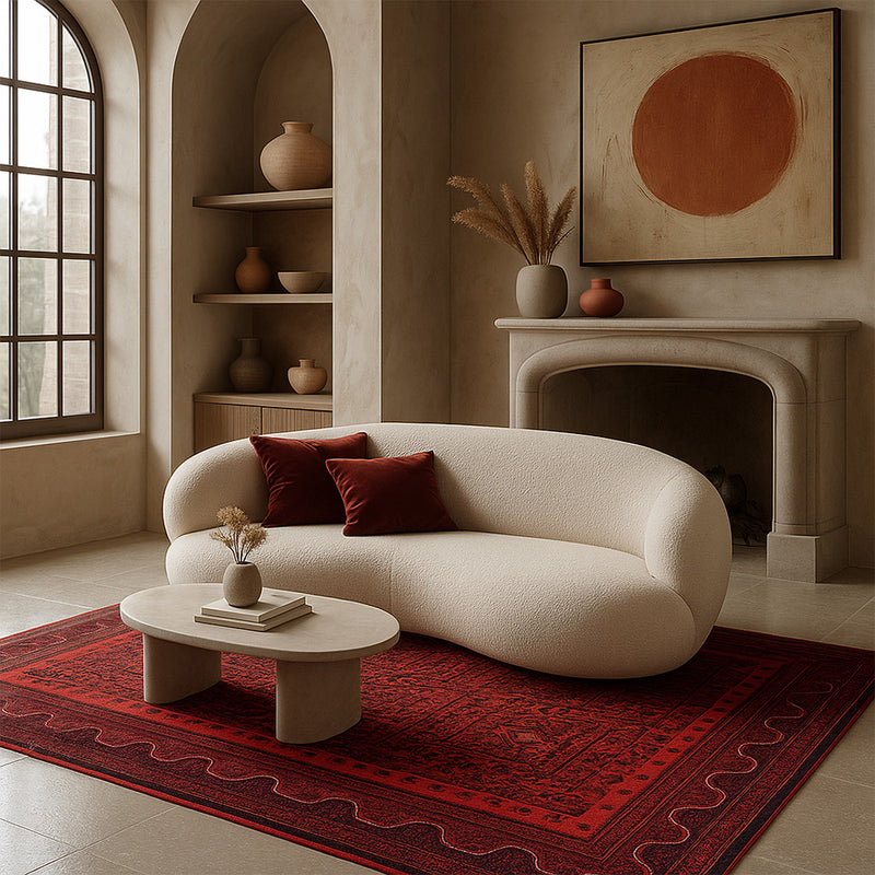 Vintage Oriental Carpet - (290x200 cm) - Cinnabar - gallery 1