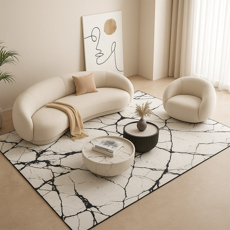 Large Rug with Modern Design Marble Effect – (290x200 cm) – Calico - gallery 1