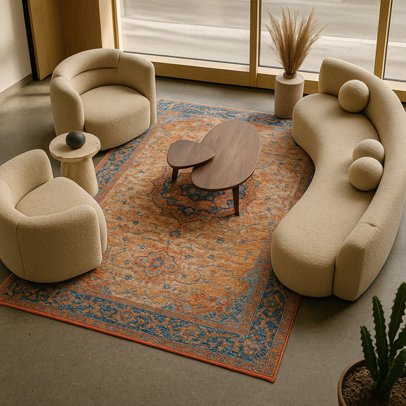 Vintage Oriental Carpet - (290x200 cm) - Zevida - gallery 1