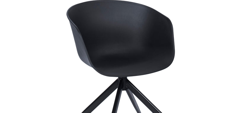 Upholstered Office Chair with Armrests - Black Design Desk Chair - Jodie - Joan - gallery 8