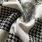 Dining Chair - Upholstered in Black and White Patchwork - Evelyne