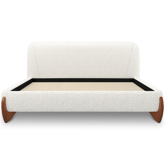 Double bed 180x200 CM Bed - Upholstered in Bouclé Fabric - Dream - gallery 5